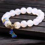 Butterfly White Agate Bracelet – Evelina-Nora Luxe