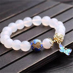Butterfly White Agate Bracelet – Evelina-Nora Luxe