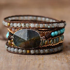 Labradorite Gloss Five-Strand Wrap Bracelet – Lira-Nora Luxe