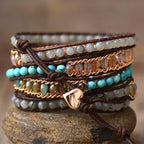 Labradorite Gloss Five-Strand Wrap Bracelet – Lira-Nora Luxe