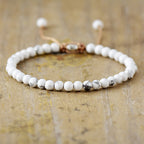 Natural Stone Pearl Adjustable Braided Bracelet - Aisha-Howliet-Nora Luxe